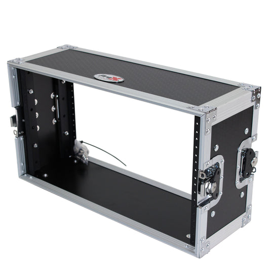 ProX X-6U7D 6U Deluxe Effects Rack 7 In Deep Rail to Rail | W-Handles