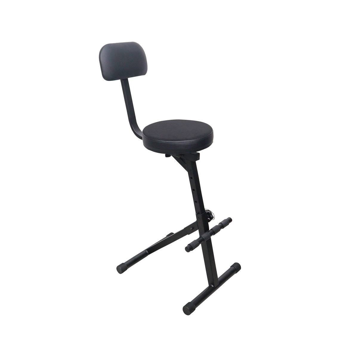 ProX X-GIGCHAIRMK2 Portable Folding AV Operator DJ Keyboard Drum Height Adjustable Throne Chair with 13 in. Velvet Padded Cushion