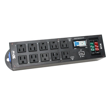 ProX X-PCNORABOX 10 Way Power Distribution Compact Box for Powerkon to Edison with Power Cord