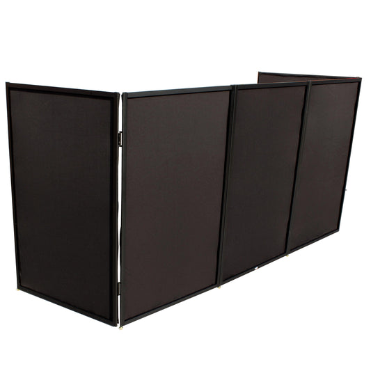 ProX XF-5X3048 5 Panel Black Frame DJ Facade W-Stainless Quick Release 180 Deg. Hinges