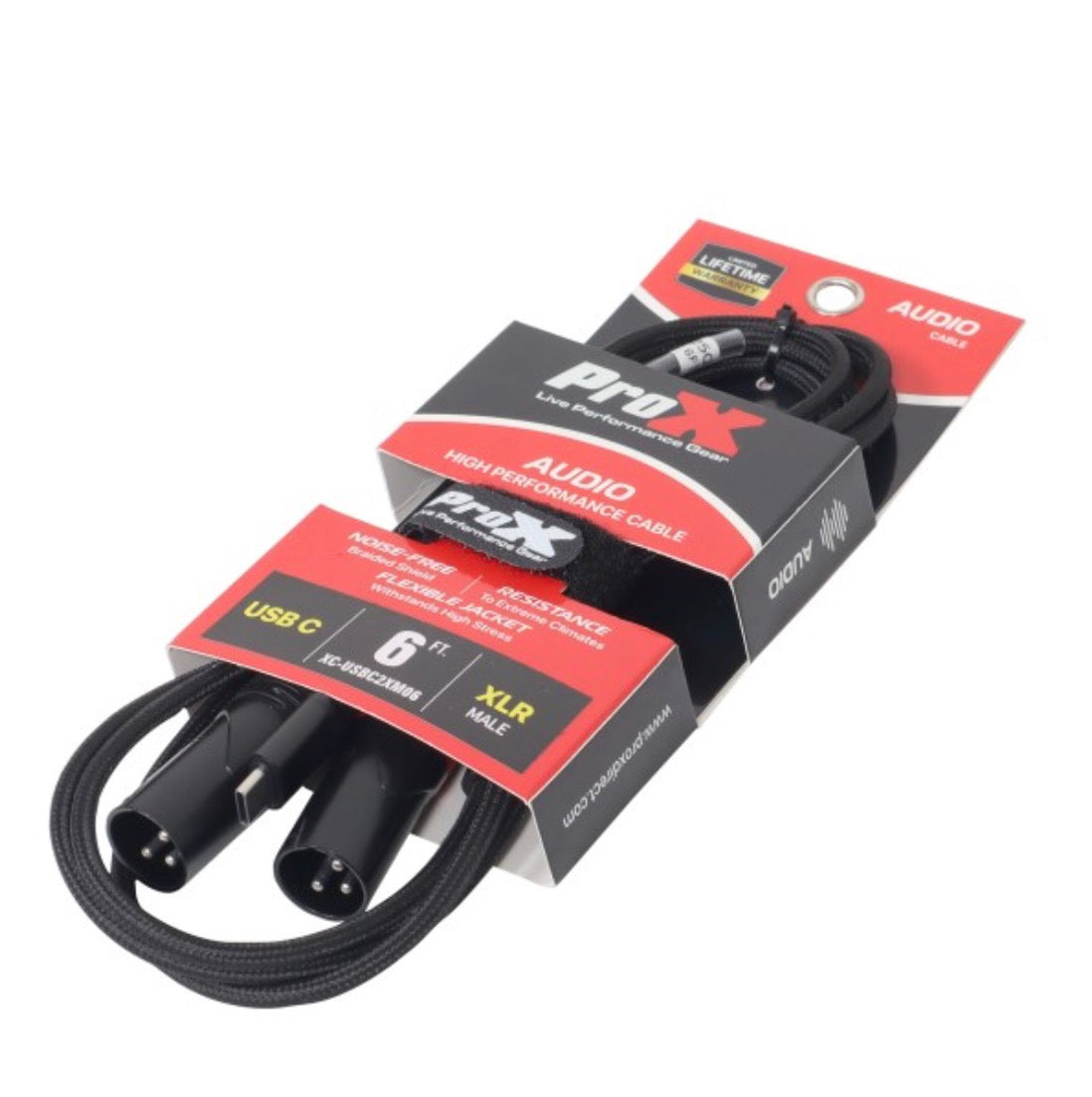 ProX XC-USBC2XM06 6FT USB-C to Dual XLR-M Cable
