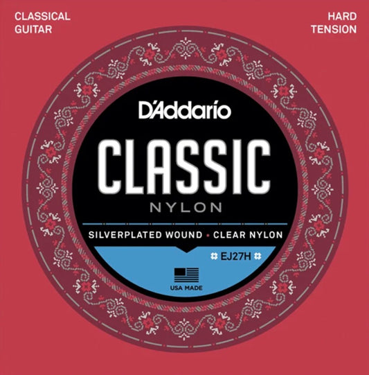 D'Addario Nylon Classical Guitar Strings - Hard Tension