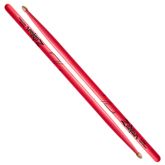Ziljian 5A Acorn Neon Pink Drum Sticks
