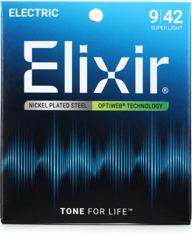 Elixir Optiweb Electric Guitar Strings .09-.42 Super Light