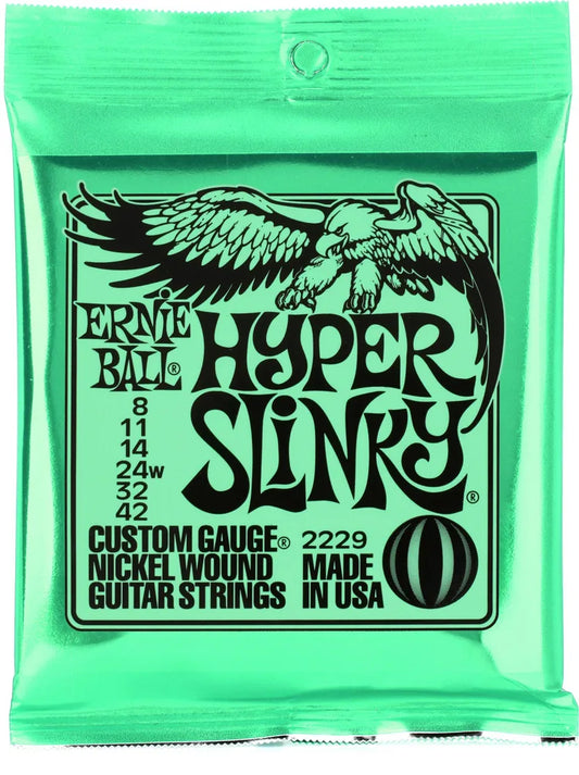 Ernie Ball Hyper Slinky Electric Guitar Strings - .008-.042