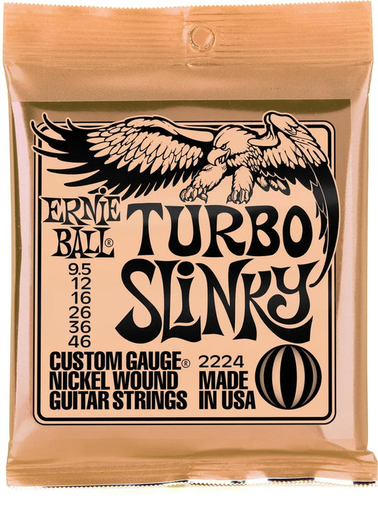 Ernie Ball Turbo Slinky Nickel Wound Electric Guitar Strings - .0095-.046