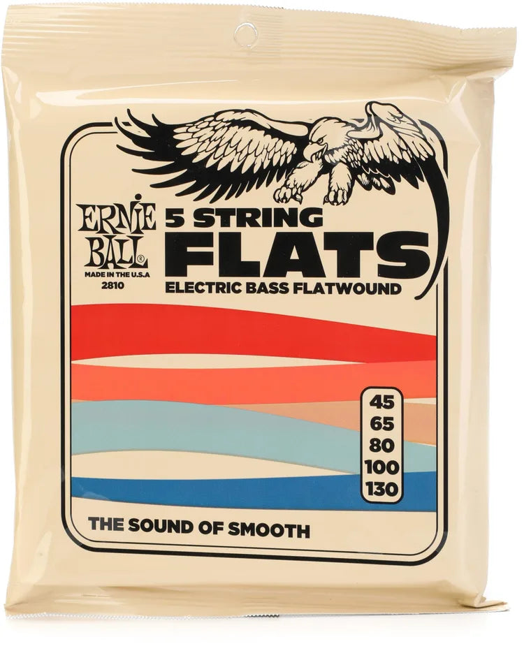 Ernie Ball Flatwound Electric Bass Strings - .045-.130 5-string