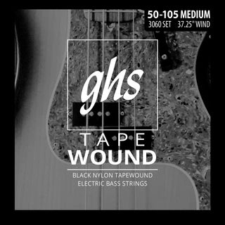 GHS Tapewound Black Nylon Bass Strings - Medium