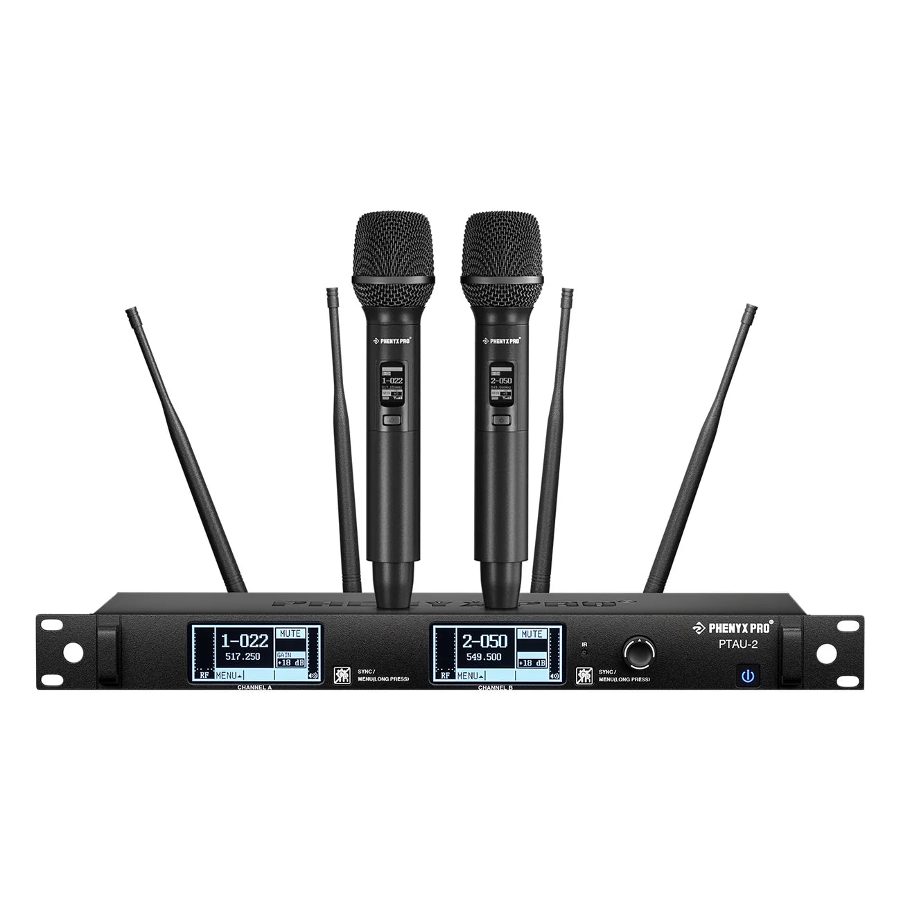 Phenyx Pro PTAU-2 Dual-Channel Advanced Wireless Dynamic Microphone System