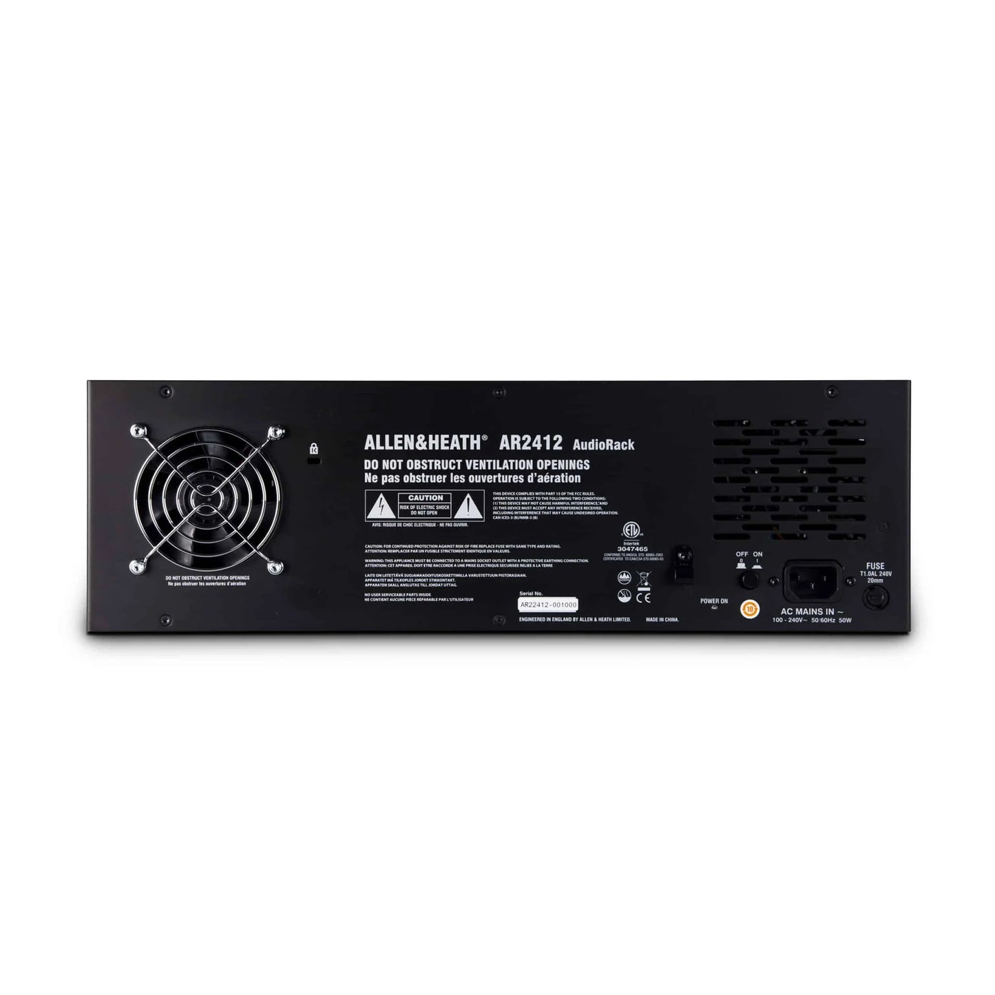 Allen & Heath AR2412 24x12 I/O Expander for Qu / Avantis / SQ Mixers