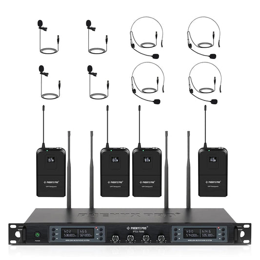 Phenyx Pro PTU-7000-4B Wireless Microphone System