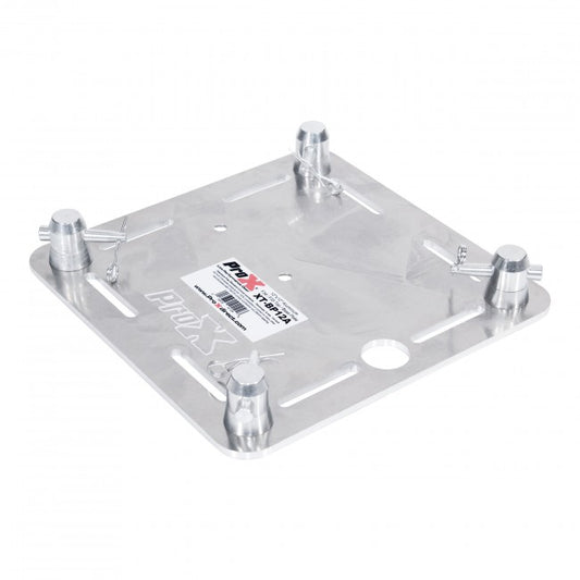 ProX XT-BP12A 12" (Single) Aluminum 6mm Slotted Holes Truss Base Plate for F34 F32 F31 Conical Square Truss with Connectors