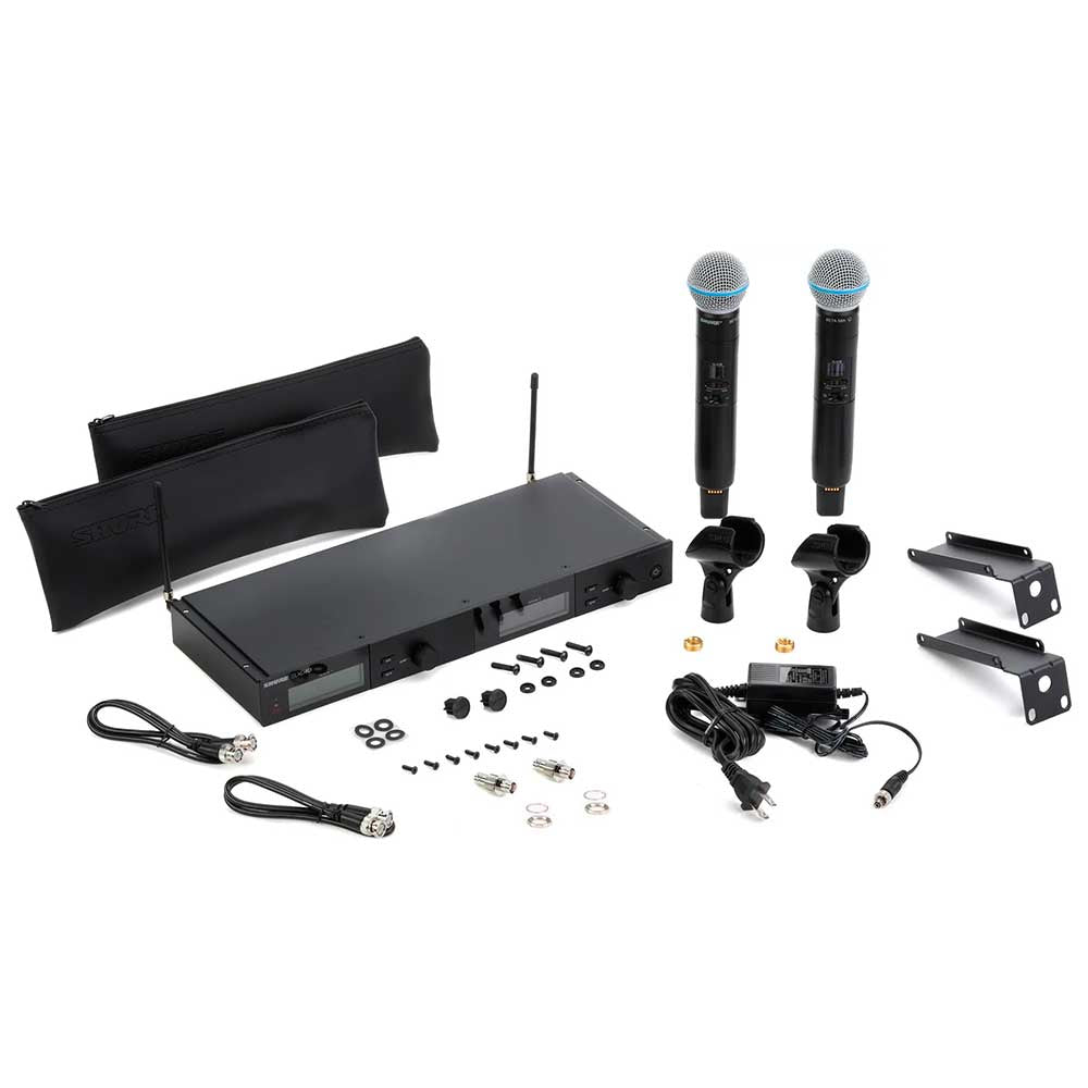Shure SLXD24D/B58 Dual-Channel Digital Wireless Handheld Microphone System with Beta 58A Capsules
