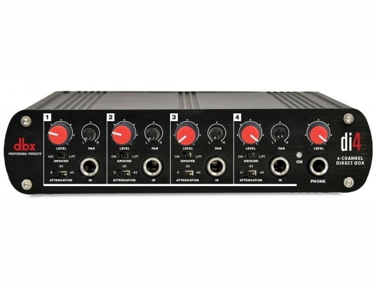 DBX DI4 Active 4-Channel Direct Box w/ Line Mixer