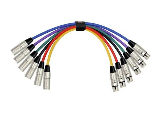 Kirlin XLR Cable 6ft Color 6-Pack MP6-480PB