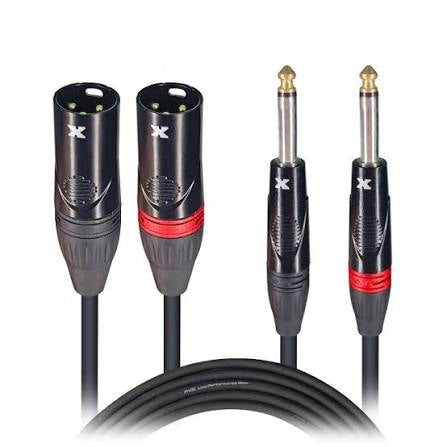 ProX 2XLRM-2x1/4 Cable 3ft XC-DPXM03