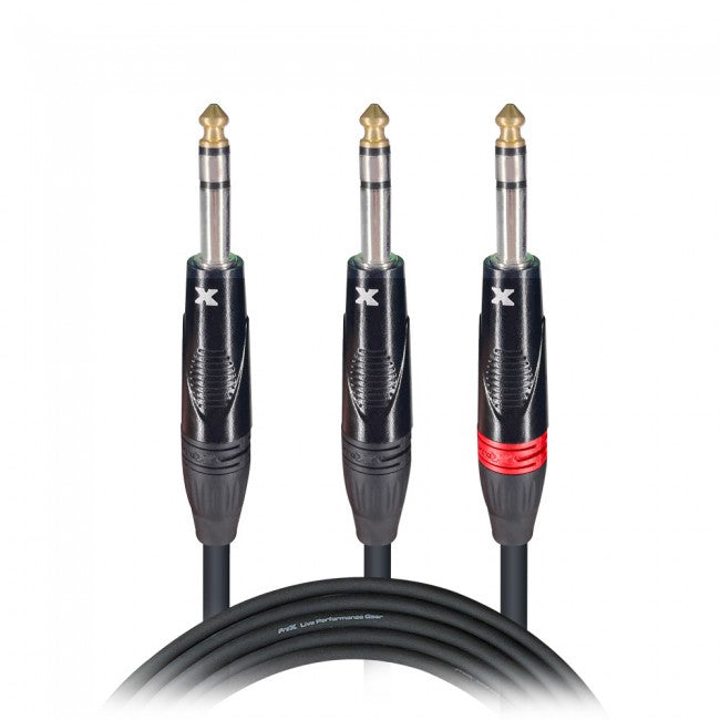 ProX 10 Ft. 1/4" TRS-M to Dual 1/4" TRS-M Cable XC-SYS10