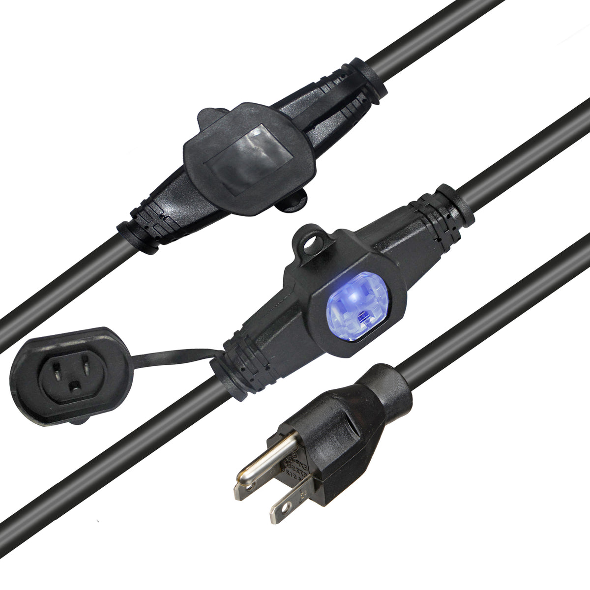 ProX XC-MEP12-529 52' Ft. Male NEMA 120VAC to 9-Outet Female Edison 12/3AWG Power Extension Cable