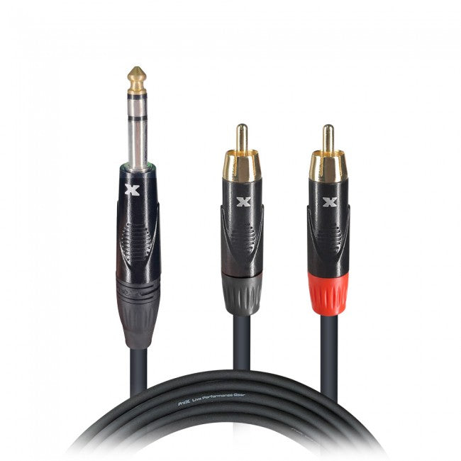 ProX 3 Ft. 1/4" TRS to Dual RCA Audio Cable XC-SYR03