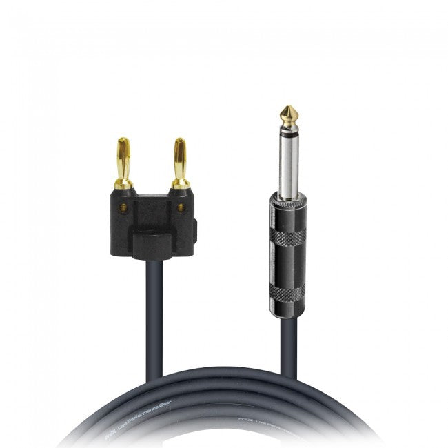 ProX 25Ft 1/4" TS-M to Banana Speaker Cable 12-AWG XC-QB25