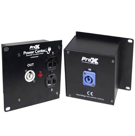 ProX Power Center Indoor Power Connector Compatible to 2X Edison Power Outlet Box 20A In/Out Rack Mountable X-PWC2E
