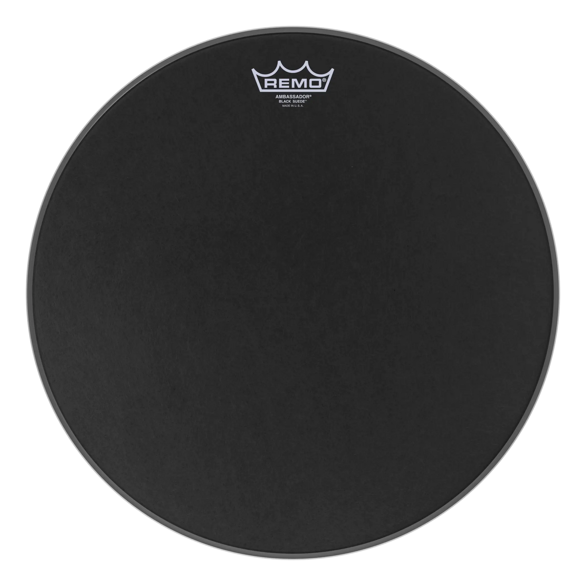 Remo Ambassador Black Suede 16”