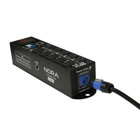 ProX NORA 10 Way Power Distribution Compact Box for Powerkon to Edison with Power Cord