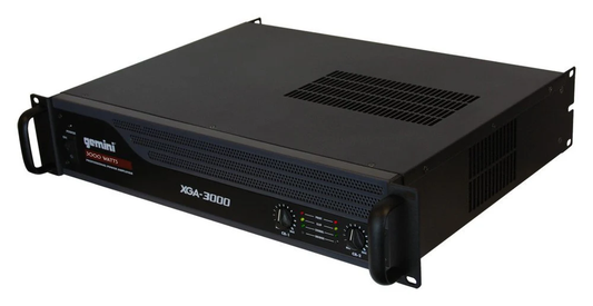 Gemini XGA-3000 2-channel professional power amplifier, 3000W bridged, 2U rack