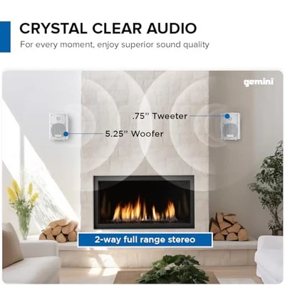 Gemini outdoor speakers Bluetooth, weatherproof (GHSI-W525BT)