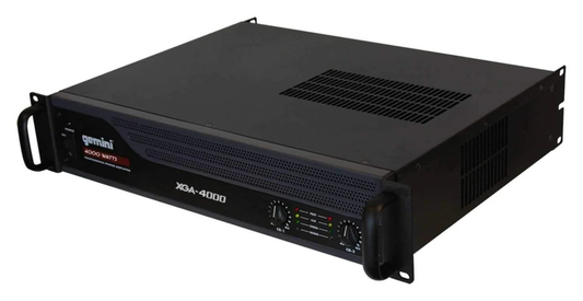 Gemini XGA-4000 professional power amplifier, 4000W bridged, 2U rack