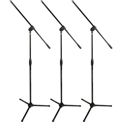 Ultimate Support MC-40B Pro Classic Series Tripod Microphone Stand with Fixed-Length Boom (3-Pack);'[=