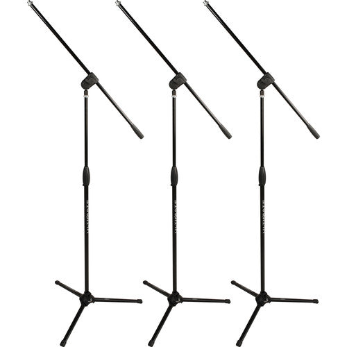 Ultimate Support MC-40B Pro Classic Series Tripod Microphone Stand with Fixed-Length Boom (3-Pack);'[=