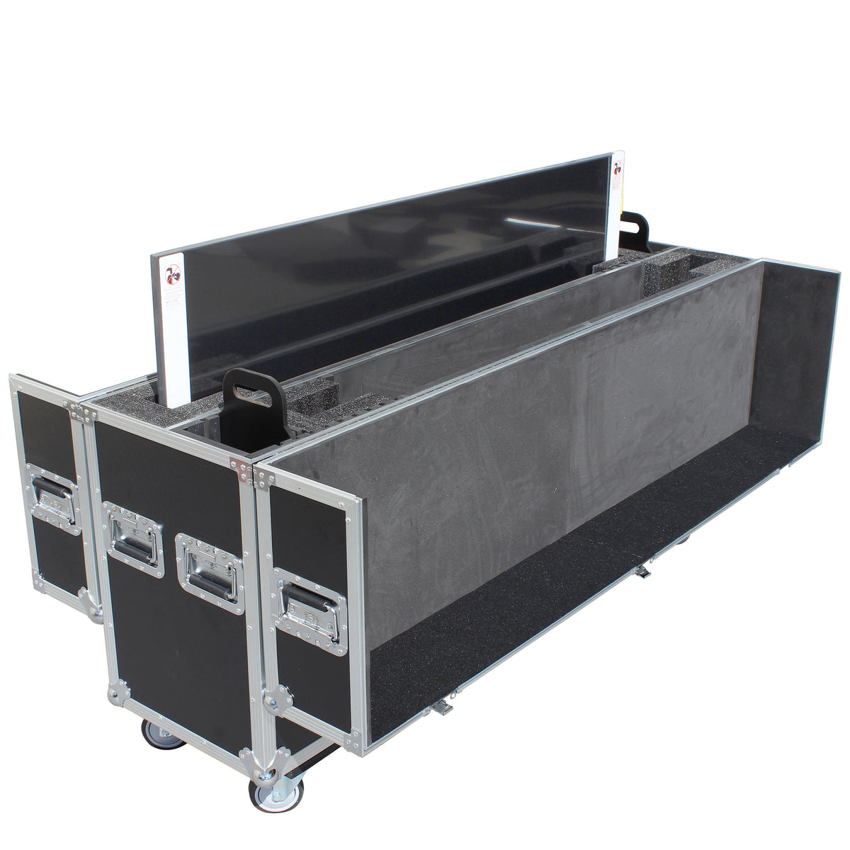 ProX  XS-LCD5570WX2 Universal Case for Flat Panel Monitor LED-LCD-Plasma TV Dual 55" to 70" Adjustable Flight Case W-4 Inch Casters