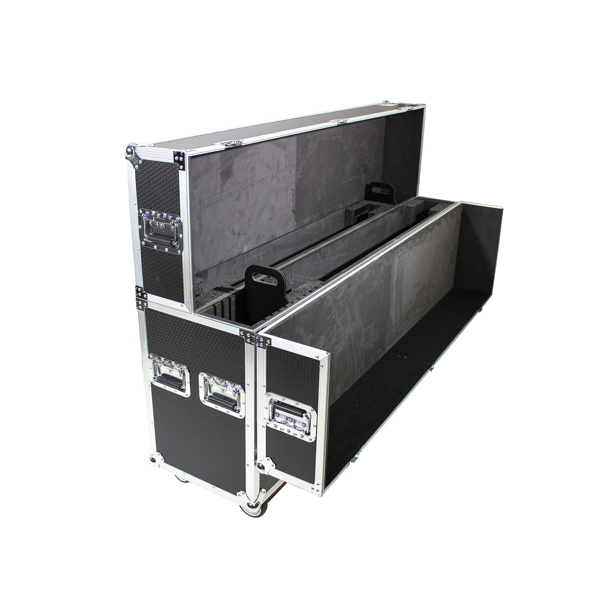 ProX XS-LCD4350WX2MK2 Flat Panel LCD-LED-Plasma Monitor Road Case Holds Two 43"-50" TVs Adjustable Case W-4 Inch Casters