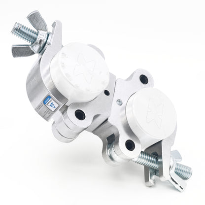 ProX T-C6S Aluminum Dual Swivel O-Clamp Stage Truss Lighting TÜV O-Clamp with Big Wing Knob fits 1.5-2.0 in Tube Capacity 661 LBS
