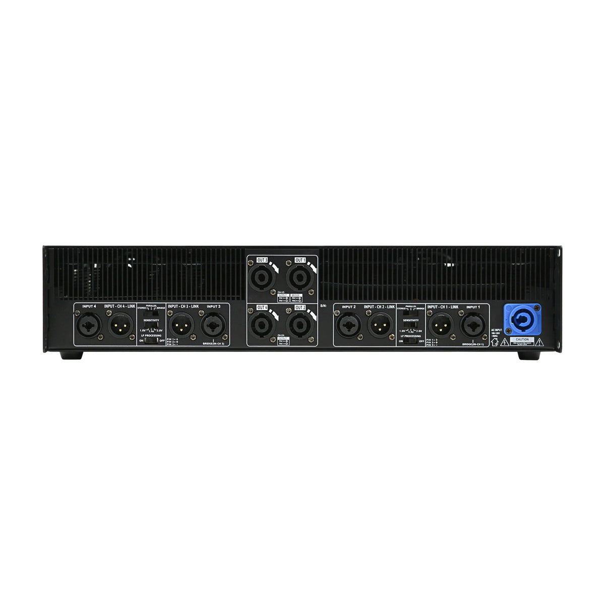 Audiopipe AQ4-8000 4-Channel Professional Power Amplifier