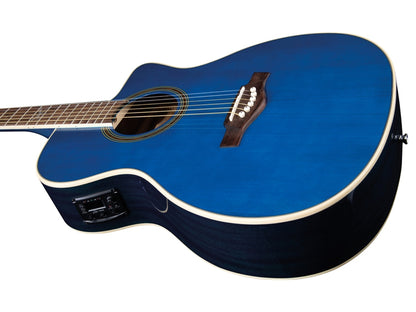 EKO NXT A100CEBL See Through Blue Acoustic Guitar with EQ