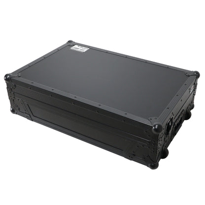 ProX XS-PRIME4 WLTBL LED MK2 ATA Flight Case For Denon PRIME 4 G2/PRIME 4 MK2 DJ Controller with Laptop Shelf 1U Rack Space and Wheels - Black