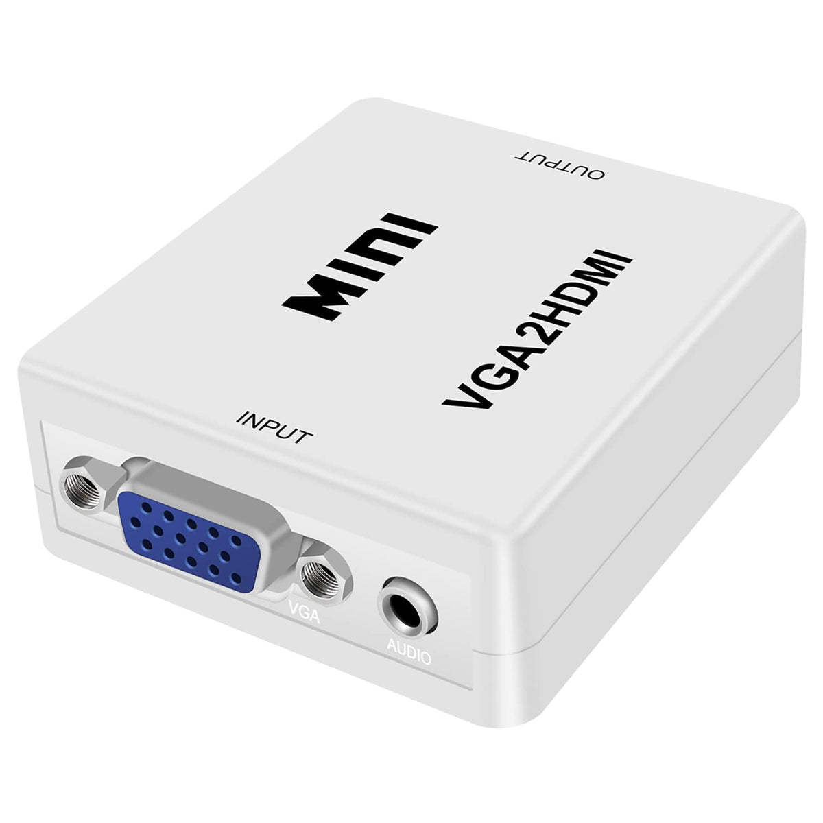 Mini 1080P VGA to HDMI Adapter Converter VGA2HDMI Converter Connector with Audio for PC Laptop to HDTV Projector