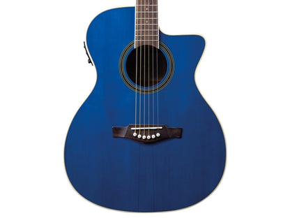 EKO NXT A100CEBL See Through Blue Acoustic Guitar with EQ