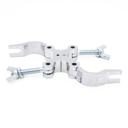ProX T-C6S Aluminum Dual Swivel O-Clamp Stage Truss Lighting TÜV O-Clamp with Big Wing Knob fits 1.5-2.0 in Tube Capacity 661 LBS