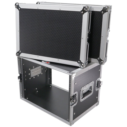 ProX X-8UE 8U Deluxe Effects Rack Case 14 In Deep Rail to Rail