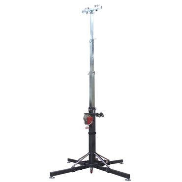 Pro-X XT-CRANK18FT-500 18Ft Lighting Heavy-Duty Crank Truss Stand 500 Lb. Capacity with Outriggers Center Load18' Includes T-Adapter Truss Mount