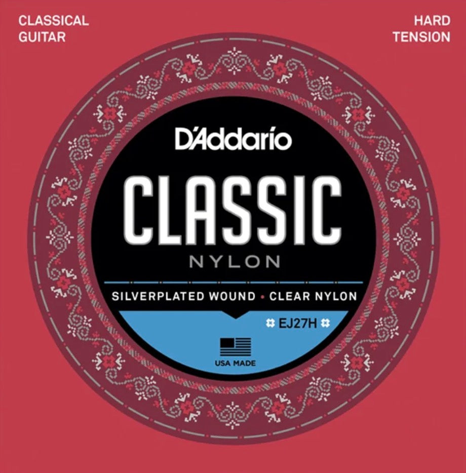 D'Addario Nylon Classical Guitar Strings - Hard Tension