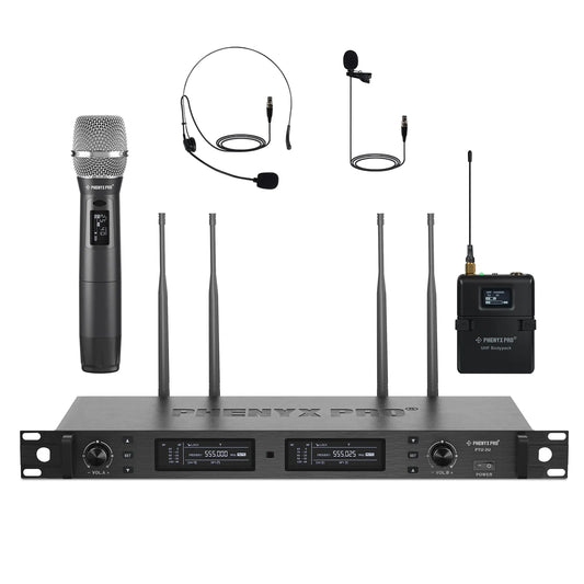 Phenyx Pro PTU-2U-1H1B True Diversity Wireless Microphone System