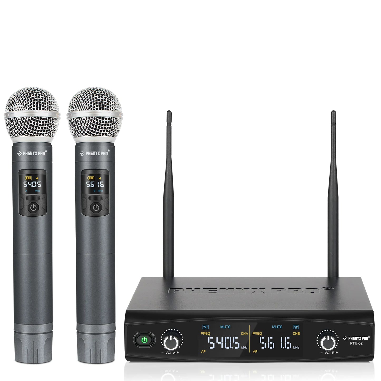 Phenyx Pro PTU-52-2H Dual Wireless Microphone System
