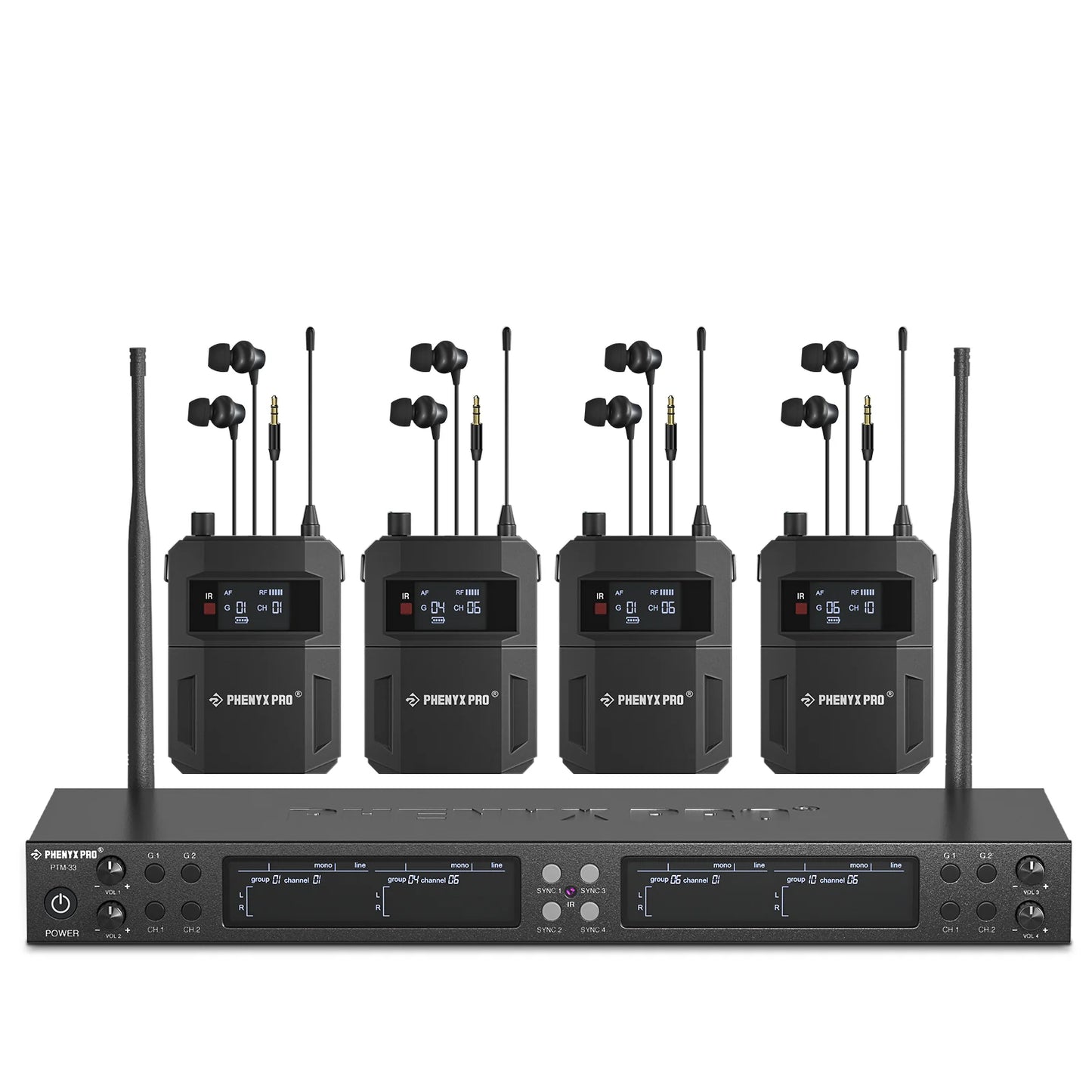 Phenyx Pro PTM-33-4B Wireless In-Ear Monitor System