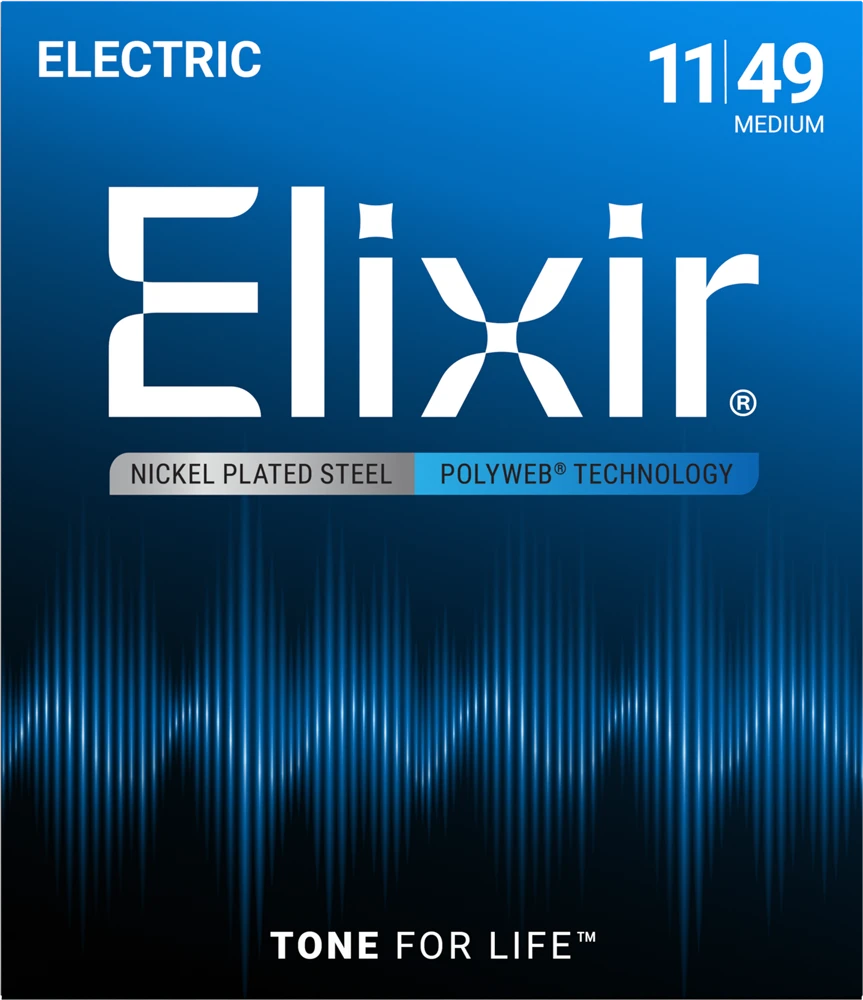 Elixir Polyweb Electric Guitar Strings .011-.049 Medium
