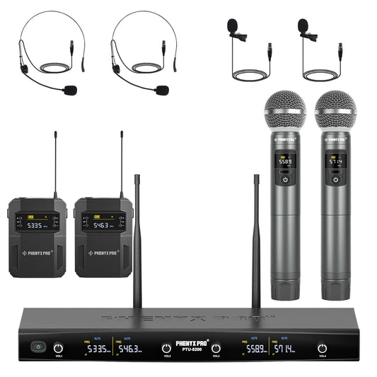 Phenyx Pro PTU-5200-2H2B Wireless Microphone System
