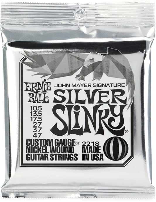 Ernie Ball John Mayer Signature Silver Slinky Electric Guitar Strings - 10.5-.047